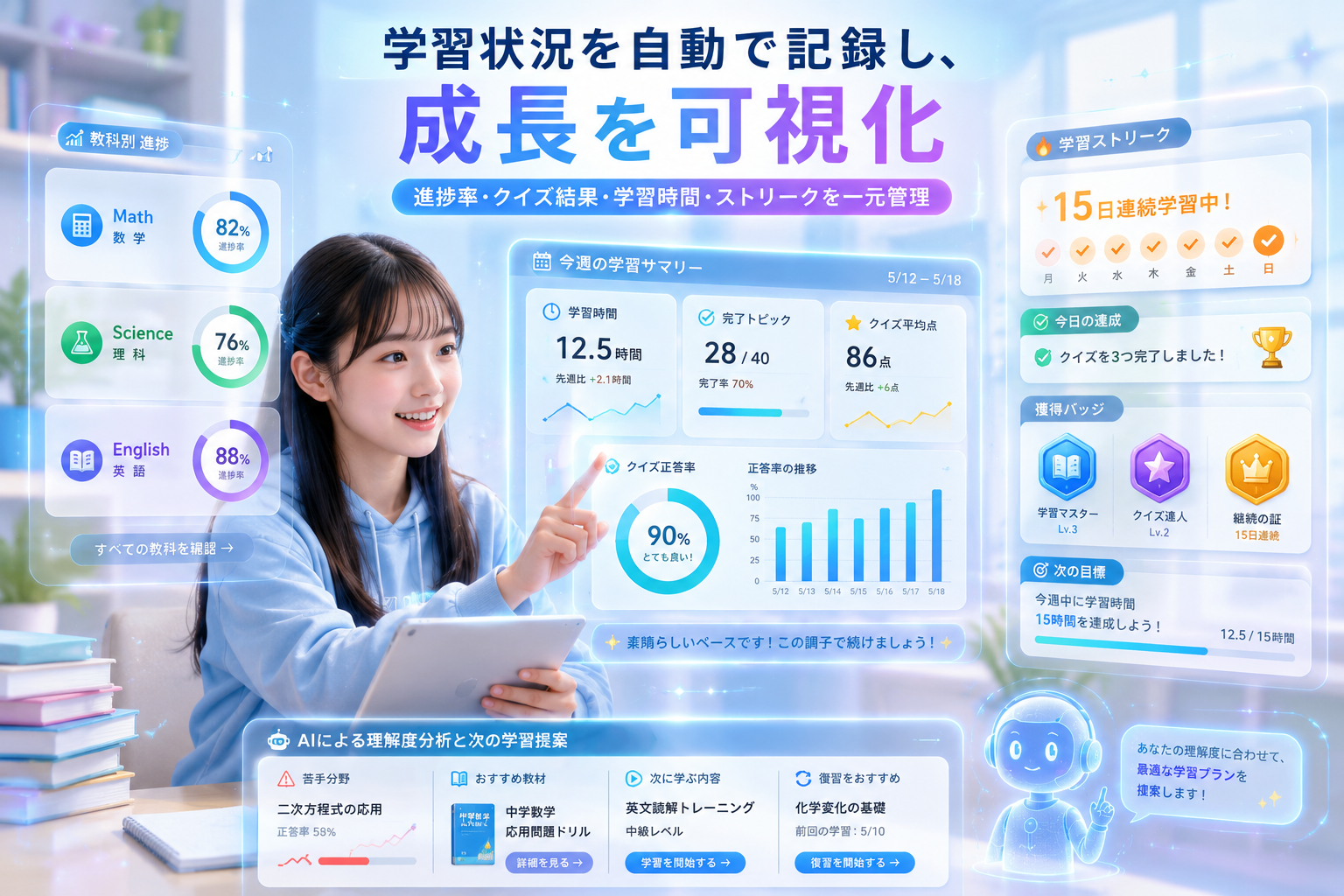AIチューターと対話しながら学べる個別学習支援システム（4/5）